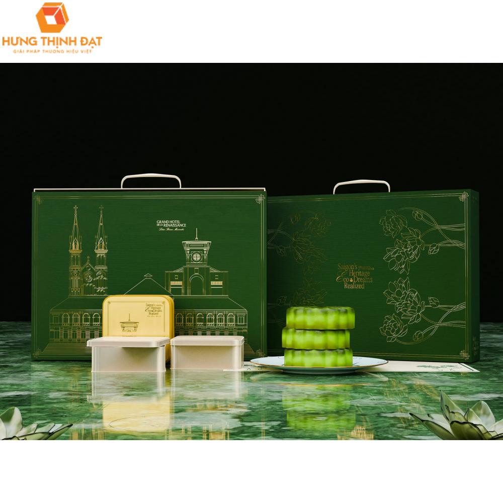 Hộp Cứng MOON CAKE -  Thiết Kế Tinh Tế Đậm Nét Hồn Việt