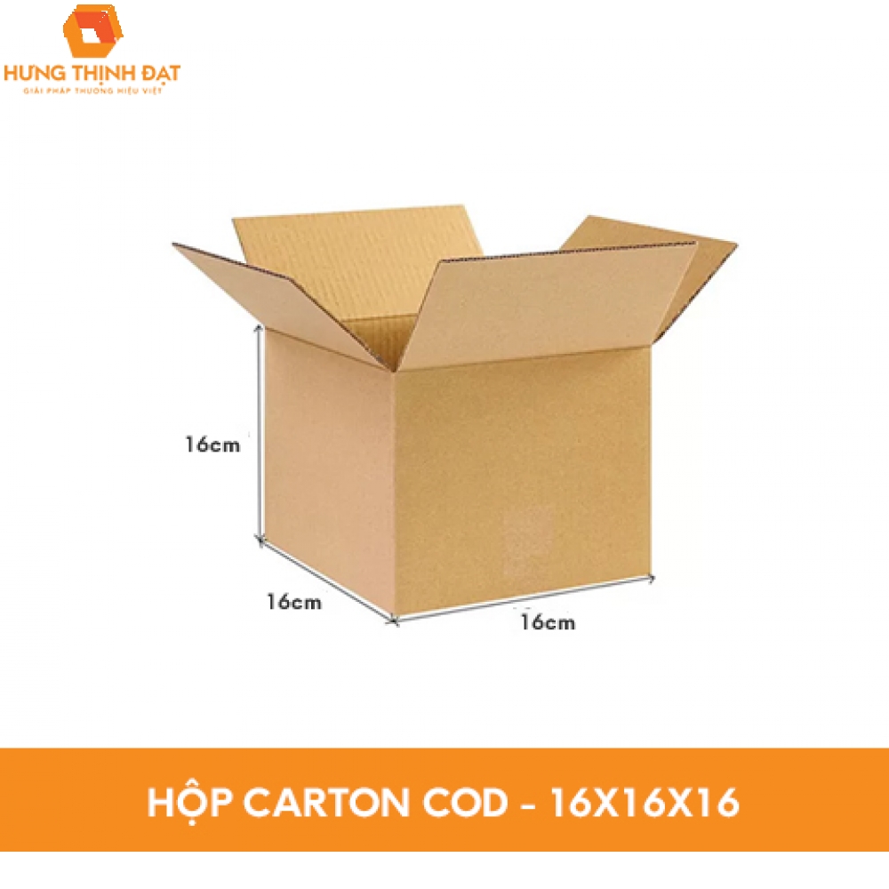 Thùng Hộp Carton Trơn Đóng Hàng - 16x16x16