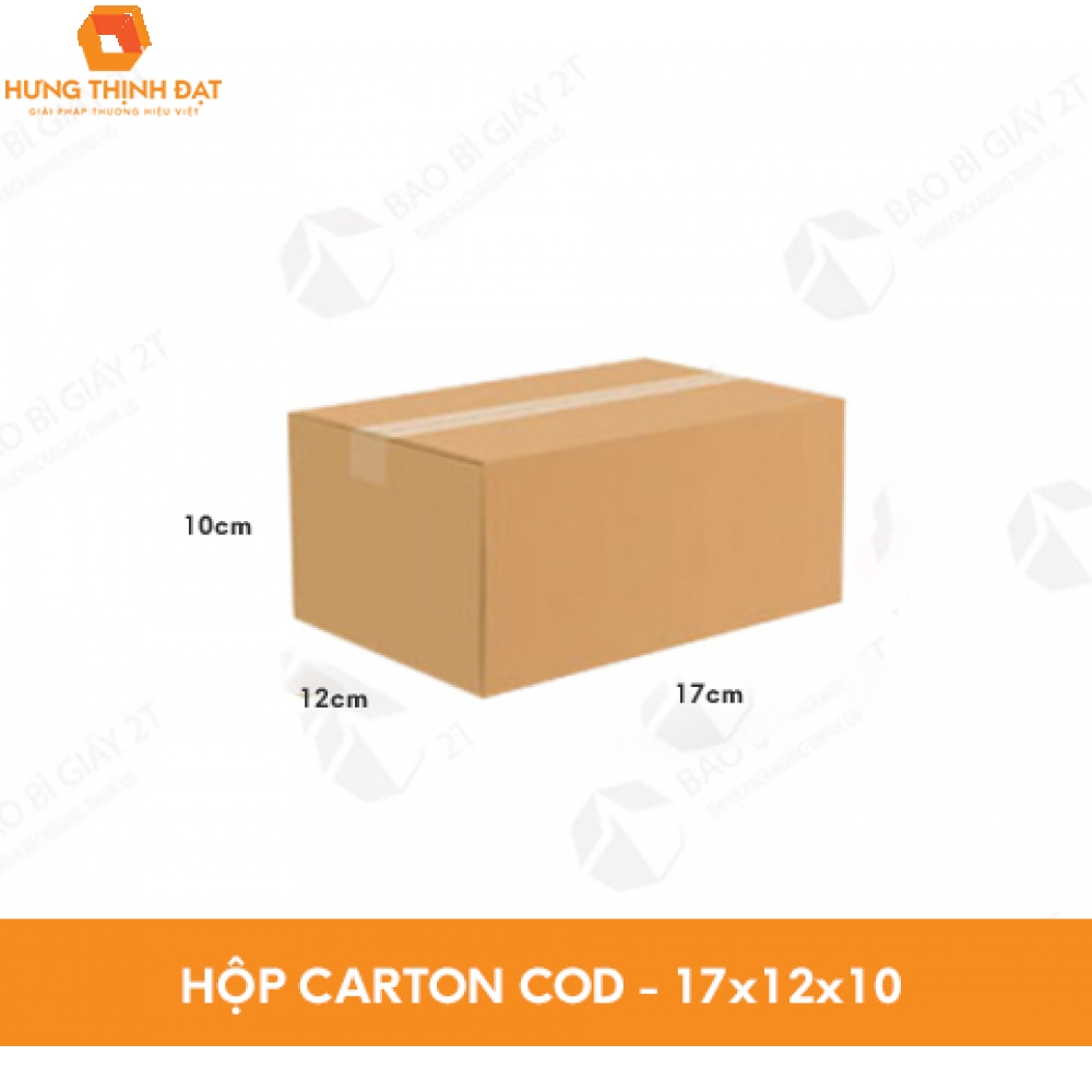 Thùng Hộp Carton Trơn Đóng Hàng - 17x12x10 cm