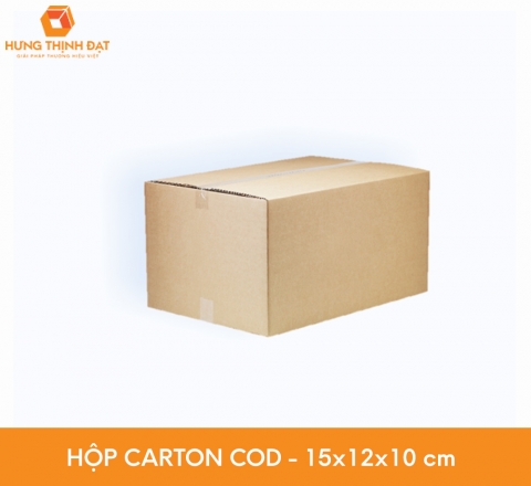 Thùng Hộp Carton Trơn Đóng Hàng - 15x12x10
