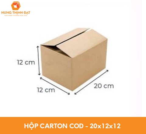 Thùng Hộp Carton Trơn Đóng Hàng - 20x12x12 cm