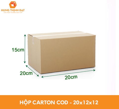 Thùng Hộp Carton Trơn Đóng Hàng - 20x20x15 cm